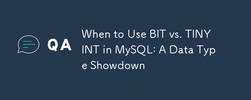 When to Use BIT vs. TINYINT in MySQL: A Data Type Showdown 
