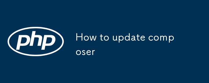 How to update composer