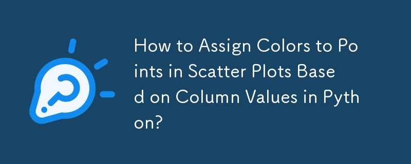 How to Assign Colors to Points in Scatter Plots Based on Column Values in Python?