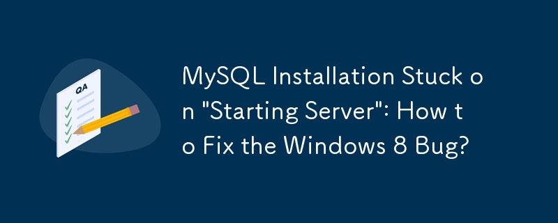 MySQL Installation Stuck on 