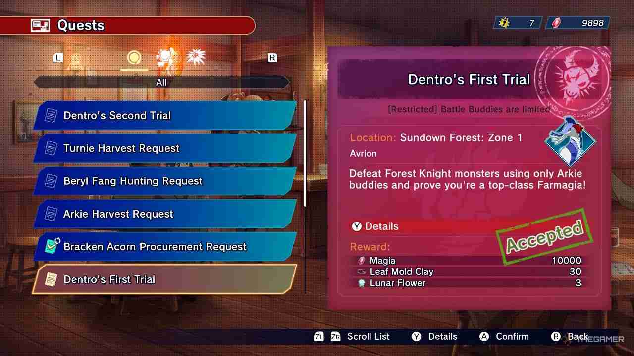 Farmagia: Dentro's First Trial Quest Walkthrough