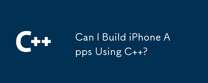 Can I Build iPhone Apps Using C  ? 
