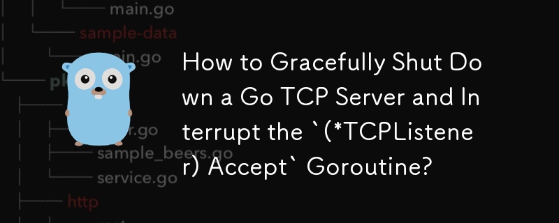 How to Gracefully Shut Down a Go TCP Server and Interrupt the `(*TCPListener) Accept` Goroutine? 
