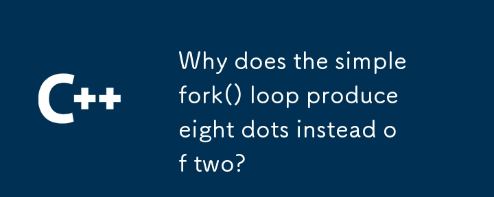 Why does the simple fork() loop produce eight dots instead of two? 
