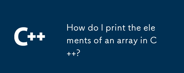 How do I print the elements of an array in C  ? 
