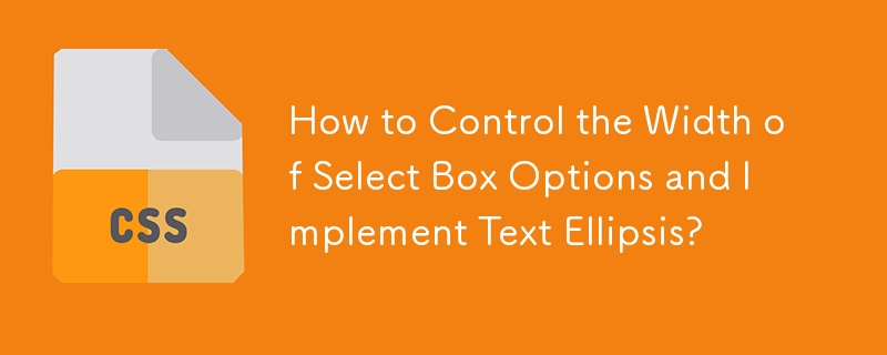 How to Control the Width of Select Box Options and Implement Text Ellipsis? 
