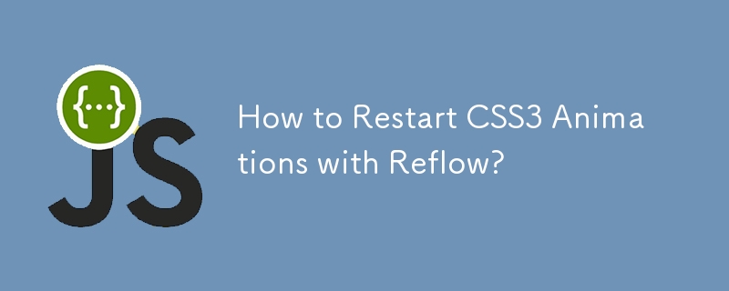 How to Restart CSS3 Animations with Reflow? 
