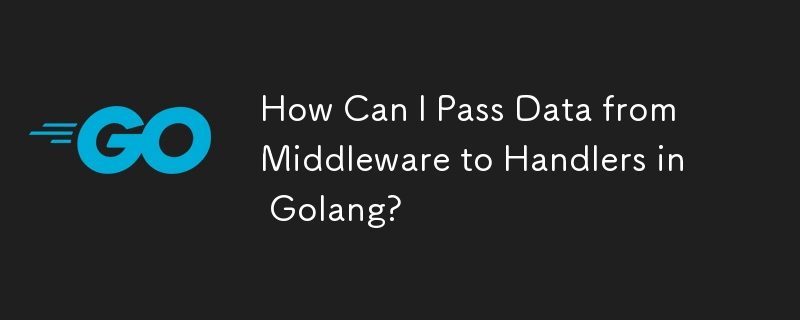 How Can I Pass Data from Middleware to Handlers in Golang? 
