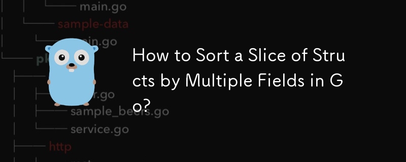 How to Sort a Slice of Structs by Multiple Fields in Go? 
