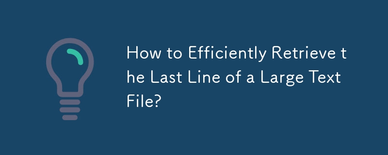 How to Efficiently Retrieve the Last Line of a Large Text File? 
