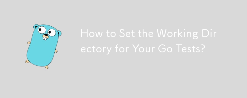 How to Set the Working Directory for Your Go Tests? 
