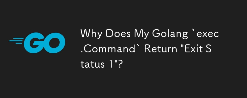 Why Does My Golang `exec.Command` Return 