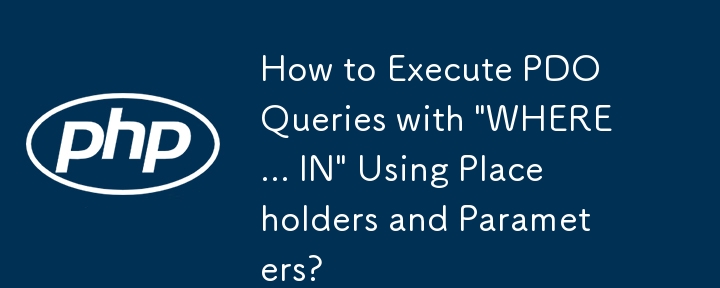 How to Execute PDO Queries with \