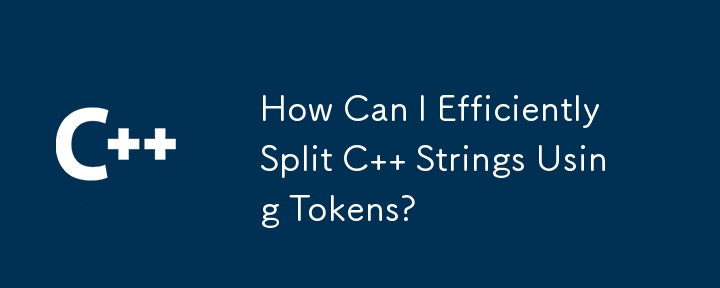 How Can I Efficiently Split C   Strings Using Tokens? 
