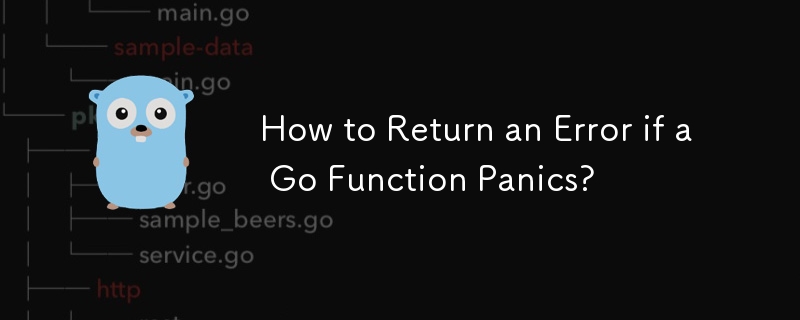 How to Return an Error if a Go Function Panics? 
