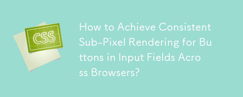 How to Achieve Consistent Sub-Pixel Rendering for Buttons in Input Fields Across Browsers? 
