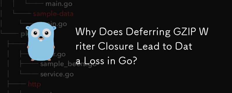 Why Does Deferring GZIP Writer Closure Lead to Data Loss in Go? 
