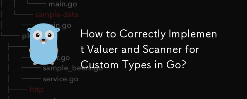 How to Correctly Implement Valuer and Scanner for Custom Types in Go? 
