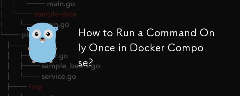 How to Run a Command Only Once in Docker Compose? 
