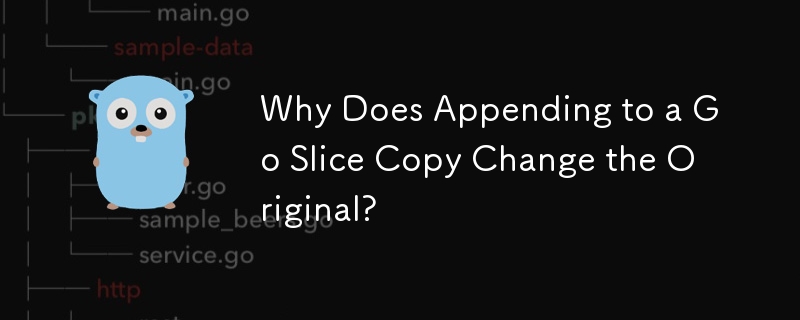 Why Does Appending to a Go Slice Copy Change the Original?
