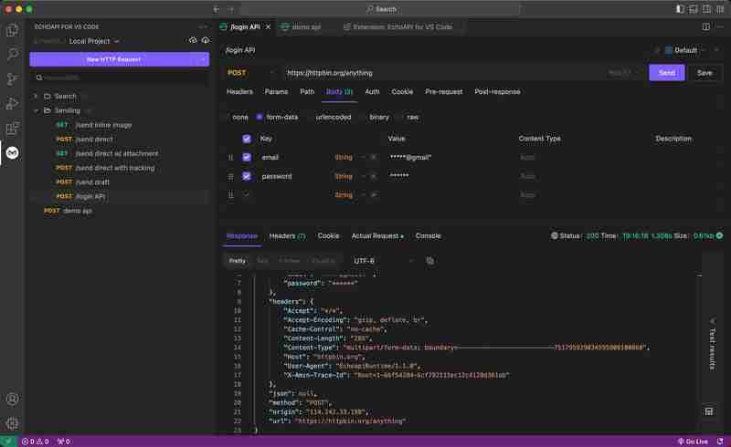 Best Postman Alternative for VSCode: EchoAPI for VS Code | Free & Ultra-Lightweight